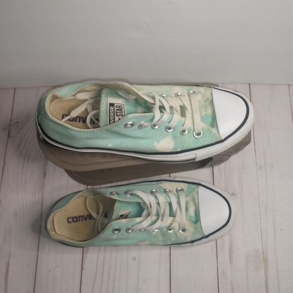 Converse low top Mint green bleached sneakers - Picture 10 of 16